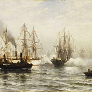 Reception of the Isere in New York Bay, June 20, 1885, 1885 (oil on canvas)