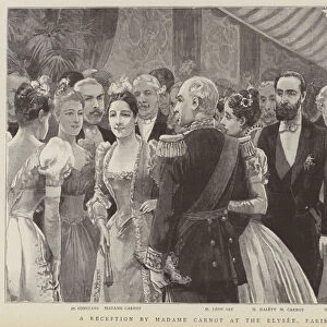 Reception by Madame Carnot at the Elysee Palace, Paris (engraving)