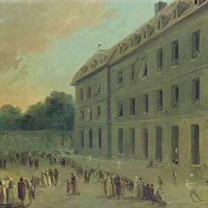 Recreation at the Saint-Lazare Prison (oil on canvas)