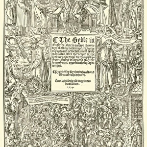 Reduced Fac-simile of the Title-Page of the Great Bible (engraving)