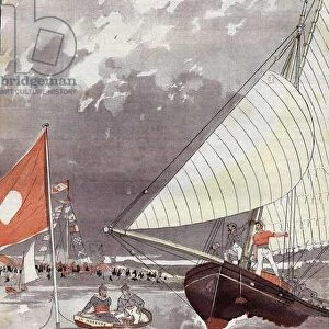 Regates at Le Havre in 1892, based on Mr. Courboins aquerelle
