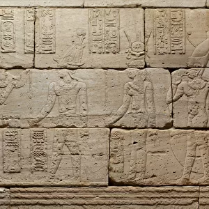 Relief from The Temple of Dendur, c. 10 BC (aeolian sandstone)