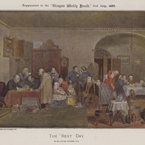 The Rent Day (colour litho)