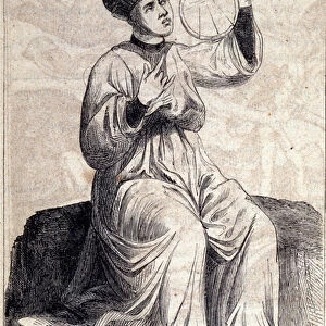 Representation of an astrologer using an astrolabe in the 15th century