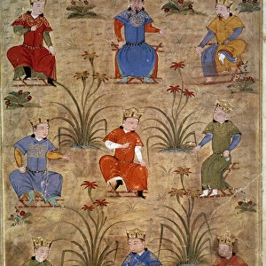 Representation of the nephews of Genghis Khan Persian miniature taken from "