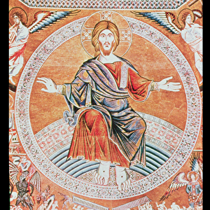 Reproduction of the mosaic of the Last Judgement in the Baptistery, Florence (colour