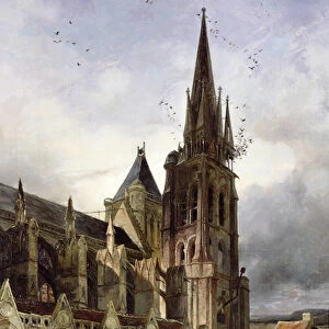 Restoring the Abbey Church of St. Denis in 1833 (oil on canvas)