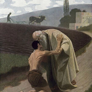 The return of the Prodigal Son (colour litho)