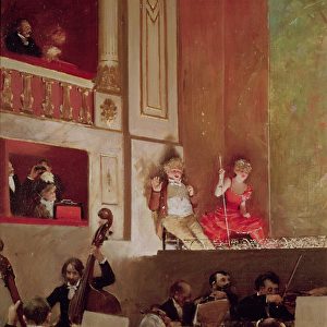 Revue at the Theatre des Varietes, c. 1885 (oil on canvas)