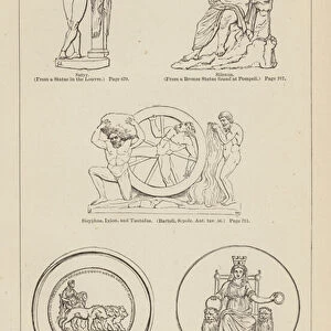 Rhea, or Cybele, Satyr, Silenus, Sisyphus (engraving)