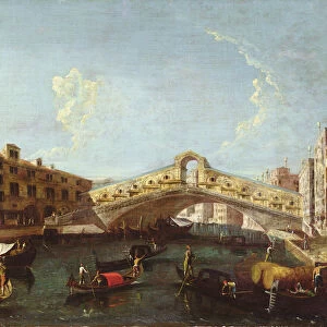 The Rialto in Venice (oil on canvas)