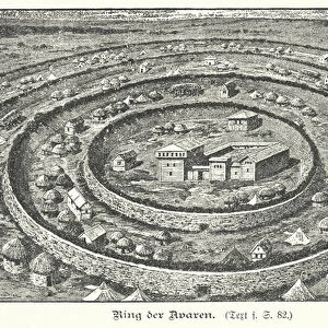 Ring of the Avars, Pannonia, late 8th Century (engraving)