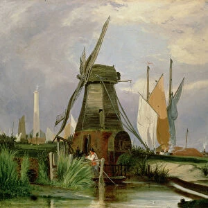 On the River Yare, 1846 (oil on canvas)