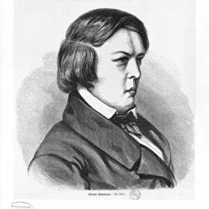 Robert Schumann (1810-56) (engraving) (b / w photo)