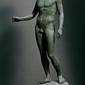 Roman Art: "Ephebe"Bronze sculpture after a Greek original