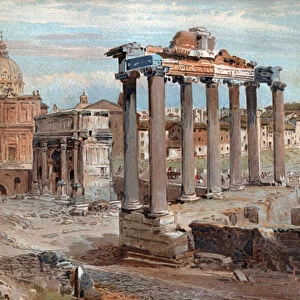 Roman Forum. Roman forum. (watercolor, circa 1900)
