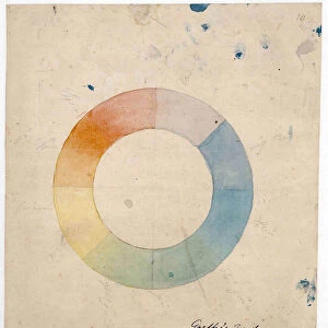 Romanticism : Eight part color wheel par Goethe, Johann Wolfgang von (1749-1832), 1829