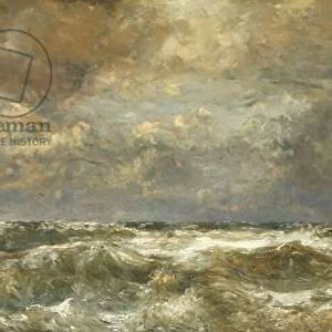 Rough Sea (oil on canvas)