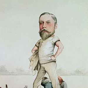 A Rowing Type, caricature of Edward VII (1841-1910) 1880 (w / c on paper)