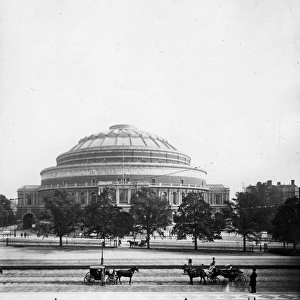 The Royal Albert Hall, London, c. 1880s (b / w photo)
