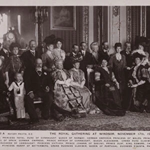 The Royal Gathering at Windsor, November 17th, 1907 (b / w photo)