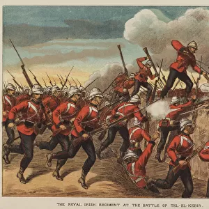 The Royal Irish Regiment at the Battle of Tel-El-Kebir (colour litho)