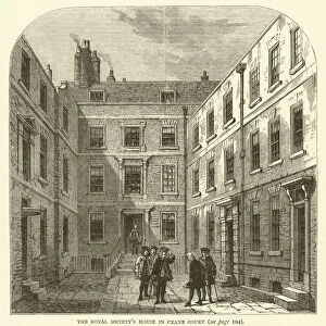 The Royal Societys house in Crane Court (engraving)