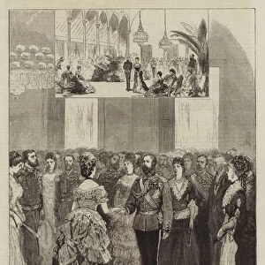 The Royal Visit to India, Bombay, the Ball at the Byculla Club-House, the Conservatory (engraving)