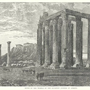 Ruins of the Temple of the Olympian Jupiter at Athens (engraving)