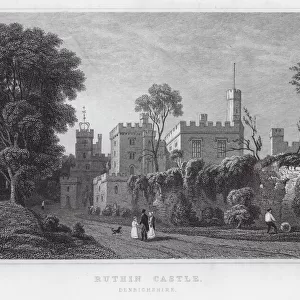 Ruthin Castle, Denbighshire (engraving)