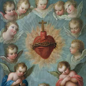 Sacred Heart of Jesus surrounded by angels, c. 1775 (oil on canvas)