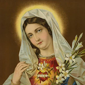 Sacred Heart of the Virgin Mary (chromolitho)