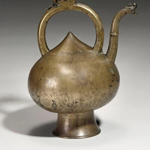 A Safavid brass ewer, Iran, 17th century (brass)