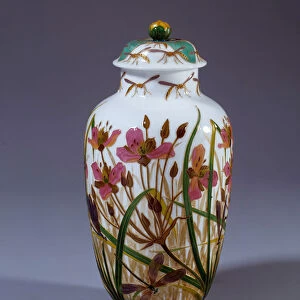 Saigon vase by Andre Fernand Thesmar (1843-1912), 1895. Soft porcelain