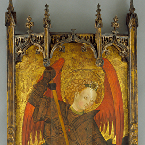 Saint Michael fighting the Dragon, c. 1400 (tempera on panel)