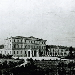 Sala, the country home near Parma of Duchess Marie-Louise (litho)