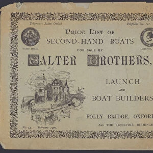 Salter Brothers, Boat Builders, Oxford (litho)
