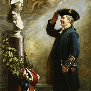 Saluting the Admiral (oil on canvas)