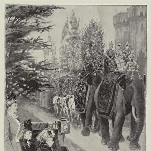 Sangers Circus Procession passing before the Queen at Windsor (litho)
