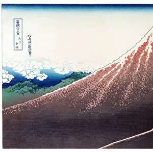 Sanka Haku from 36 views of Mount Fuji, pub. c. 1890 (coloured woodblock print)