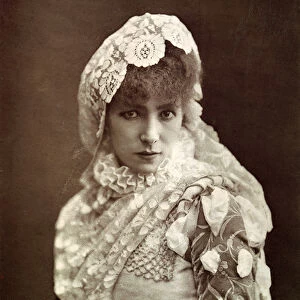 Sarah Bernhardt (1844-1923) in the role of Marion Delorme at the Porte Saint-Martin Theatre