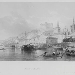 Saumur, on the Loire (engraving)
