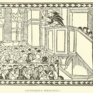 Savonarola preaching (engraving)