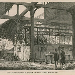 Scene of the explosion at Victoria Station on Tuesday morning last, 1884 (engraving)