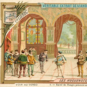 Scene from Giacomo Meyerbeers opera Les Huguenots (chromolitho)