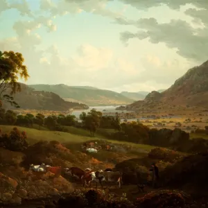 A Scene in the Lake District (oil on canvas)