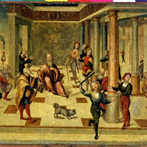 Scene from Roman history (tempera on wood)