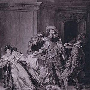 Scene from Shakespeares The Taming of the Shrew (Act IV, Scene 1) (litho)
