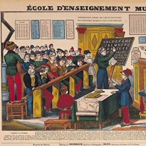 School of Mutual Education (coloured engraving)