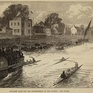 Scullers Race for the Championship of the Thames, the Finish (engraving)
